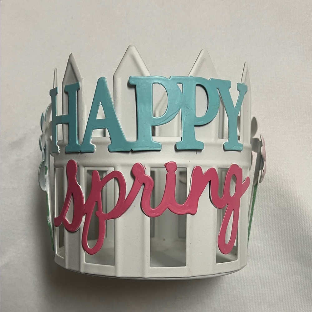 Happy Spring candle holder